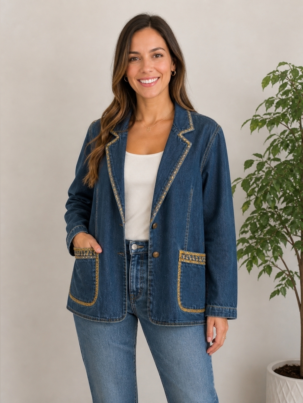 Ashleigh Morgan Womens Workwear Denim Jacket